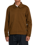 The RVCA Mens Day Shift Jacket in Bombay Brown