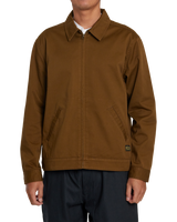 The RVCA Mens Day Shift Jacket in Bombay Brown