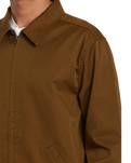 The RVCA Mens Day Shift Jacket in Bombay Brown