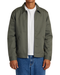 The RVCA Mens Day Shift Jacket in Olive