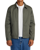 The RVCA Mens Day Shift Jacket in Olive