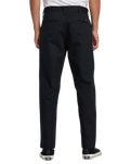 The RVCA Mens New Dawn Chino Trousers in Pirate Black