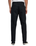 The RVCA Mens New Dawn Chino Trousers in Pirate Black