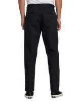 The RVCA Mens New Dawn Chino Trousers in Pirate Black