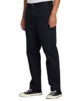 The RVCA Mens New Dawn Chino Trousers in Pirate Black