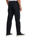 The RVCA Mens New Dawn Chino Trousers in Pirate Black