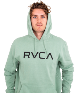 The RVCA Mens Big RVCA Hoodie in Green Haze