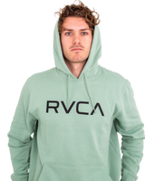 The RVCA Mens Big RVCA Hoodie in Green Haze