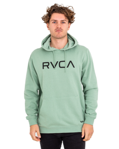 The RVCA Mens Big RVCA Hoodie in Green Haze