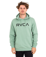 The RVCA Mens Big RVCA Hoodie in Green Haze