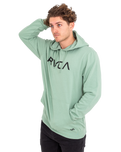 The RVCA Mens Big RVCA Hoodie in Green Haze