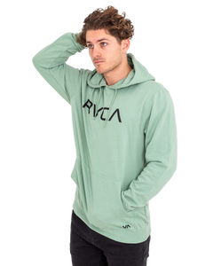 The RVCA Mens Big RVCA Hoodie in Green Haze