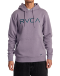 The RVCA Mens Big RVCA Hoodie in Gray Ridge