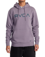 The RVCA Mens Big RVCA Hoodie in Gray Ridge