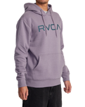 The RVCA Mens Big RVCA Hoodie in Gray Ridge