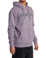 The RVCA Mens Big RVCA Hoodie in Gray Ridge