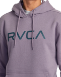 The RVCA Mens Big RVCA Hoodie in Gray Ridge