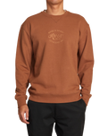 The RVCA Mens Balance Cafe Sweatshirt in Rawhide