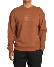 The RVCA Mens Balance Cafe Sweatshirt in Rawhide