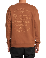 The RVCA Mens Balance Cafe Sweatshirt in Rawhide