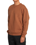 The RVCA Mens Balance Cafe Sweatshirt in Rawhide