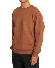 The RVCA Mens Balance Cafe Sweatshirt in Rawhide