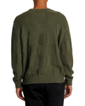 The RVCA Mens Hi Grade Boro Jumper in Olive Heather