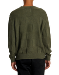 The RVCA Mens Hi Grade Boro Jumper in Olive Heather