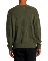 The RVCA Mens Hi Grade Boro Jumper in Olive Heather