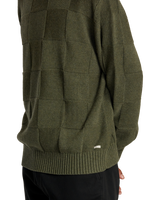 The RVCA Mens Hi Grade Boro Jumper in Olive Heather