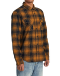 The RVCA Mens Dayshift Flannel Shirt in Navy