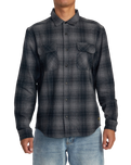 The RVCA Mens Dayshift Flannel Shirt in RVCA Black