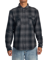 The RVCA Mens Dayshift Flannel Shirt in RVCA Black