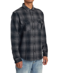 The RVCA Mens Dayshift Flannel Shirt in RVCA Black