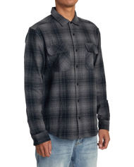 The RVCA Mens Dayshift Flannel Shirt in RVCA Black