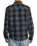 The RVCA Mens Dayshift Flannel Shirt in RVCA Black