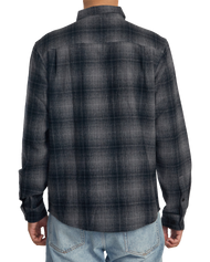 The RVCA Mens Dayshift Flannel Shirt in RVCA Black