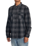 The RVCA Mens Dayshift Flannel Shirt in RVCA Black