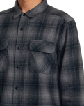 The RVCA Mens Dayshift Flannel Shirt in RVCA Black