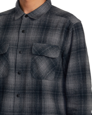 The RVCA Mens Dayshift Flannel Shirt in RVCA Black