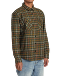 The RVCA Mens Hughes Flannel Shirt in Warm Grey