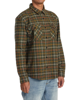 The RVCA Mens Hughes Flannel Shirt in Warm Grey