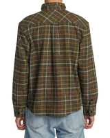 The RVCA Mens Hughes Flannel Shirt in Warm Grey