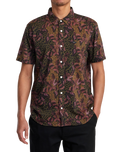 The RVCA Mens Anytime Shirt in Bombay Brown