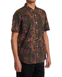 The RVCA Mens Anytime Shirt in Bombay Brown