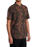 The RVCA Mens Anytime Shirt in Bombay Brown