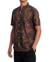 The RVCA Mens Anytime Shirt in Bombay Brown