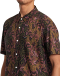 The RVCA Mens Anytime Shirt in Bombay Brown