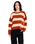 The Volcom Womens Bubble Tea Jumper in Nutmeg