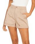 The Volcom Womens Frochi Walkshorts in Taupe